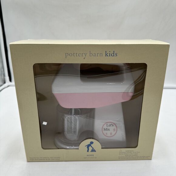 Vintage Pottery Barn Kids Let’s Mix Mixer Toy Pink New In Box - Picture 1 of 3